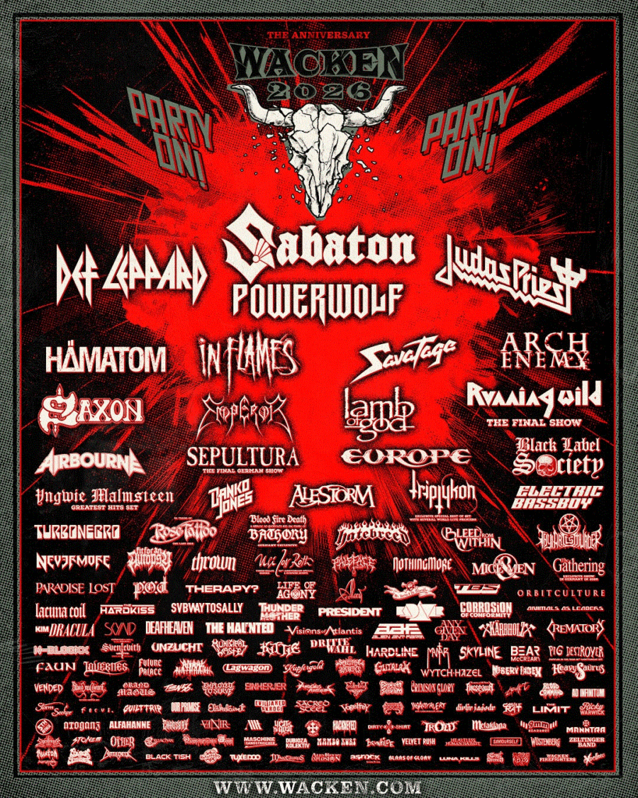 Wacken Open Air 2026 - Full line up