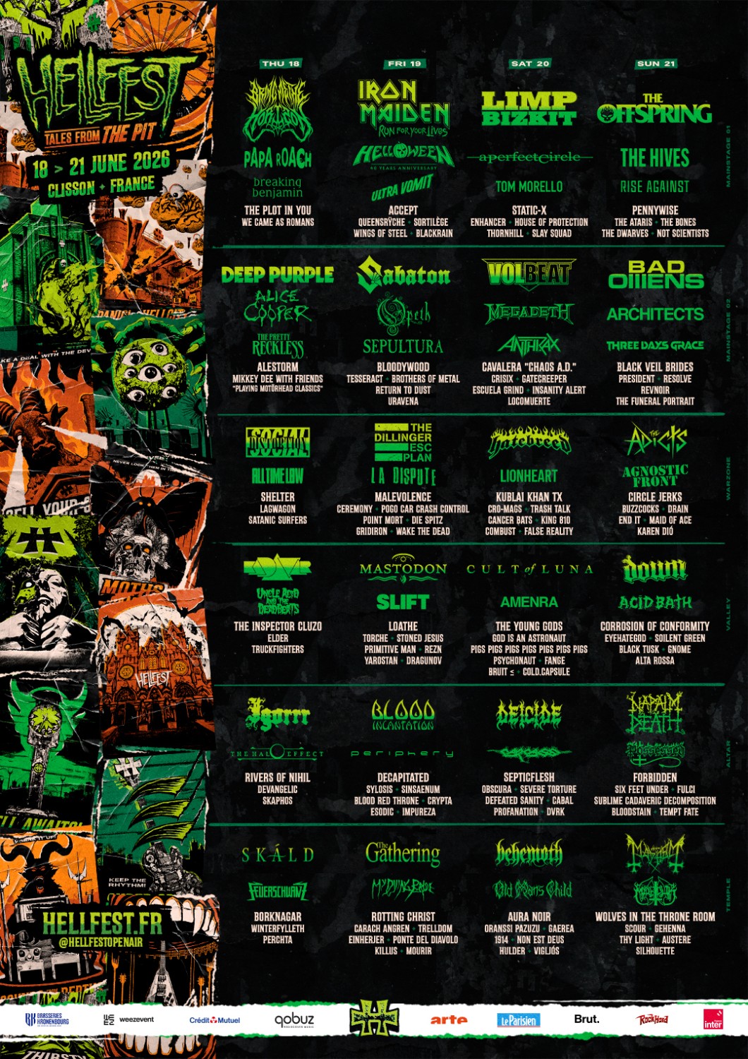 Affiche complète Hellfest 2026